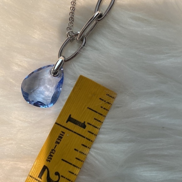 Swarovski crystal silver and blue necklace NEW - Picture 5 of 5
